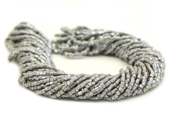 Preciosa Ornela Two-Cut Opaque Grey Luster Beads
