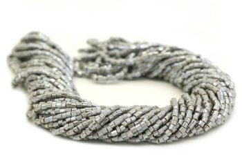 Preciosa Ornela Two-Cut Opaque Grey Luster Beads