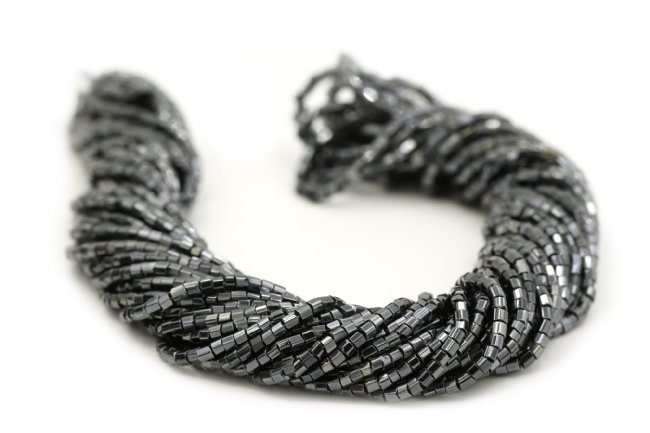 Preciosa Ornela Two-Cut Gunmetal-Hematite Beads