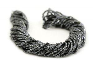 Preciosa Ornela Two-Cut Gunmetal-Hematite Beads