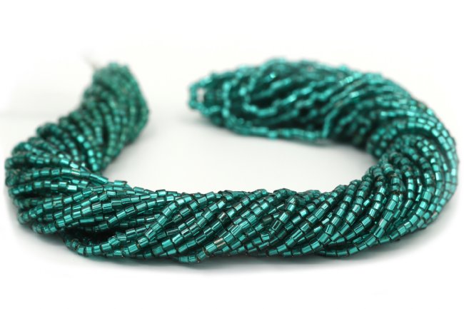 Preciosa Ornela Two-Cut Green Zircon Silver Lined Beads
