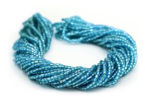 Preciosa Ornela Two-Cut Dark Aquamarine Silver Lined Beads