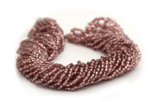 Preciosa Ornela Two-Cut Dark Rose Silver Lined Beads
