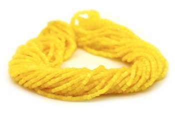 Preciosa Ornela Two-Cut Yellow Satin Beads