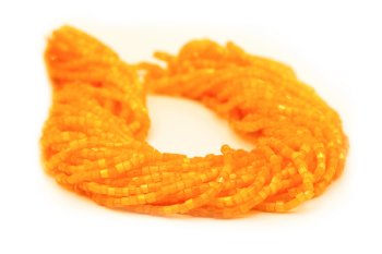 Preciosa Ornela Two-Cut Tangerine Satin Beads