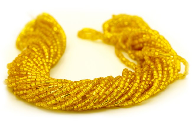 Preciosa Ornela Two-Cut Mango Silver Lined Beads