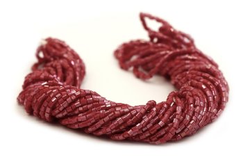 Preciosa Ornela Two-Cut Opaque Dark Red Luster Beads