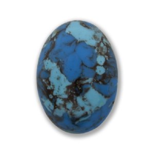 GEMATRIX LUCITE 25x18mm Oval INDIAN TURQUOISE FLAT BACK CABOCHON