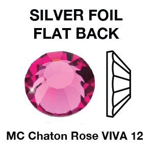 Preciosa Viva 12 Machine Cut Crystal Quality Silver Foil Flat Back Rhinestones